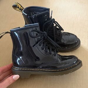 Doc Martin's Black Patent Leather Boots